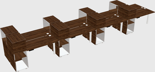 Shared electric desk + cabinet