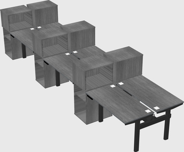 Shared electric desk + cabinet