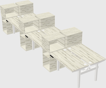 Shared electric desk + cabinet