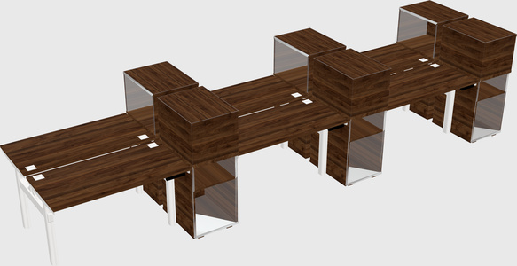 Shared electric desk + cabinet