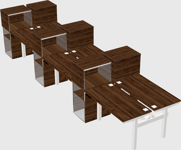 Shared electric desk + cabinet