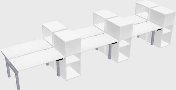 Shared electric desk + cabinet