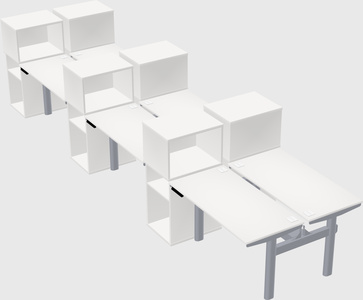 Shared electric desk + cabinet