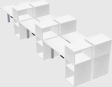 Shared electric desk + cabinet