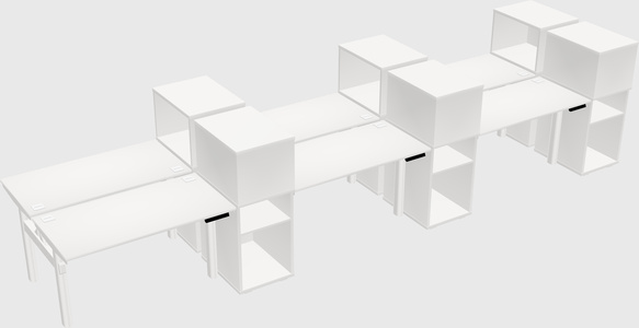 Shared electric desk + cabinet