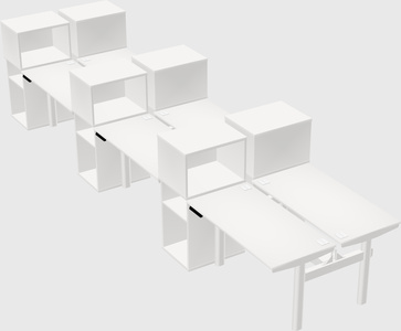 Shared electric desk + cabinet