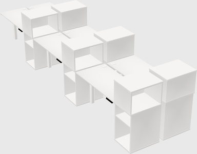 Shared electric desk + cabinet