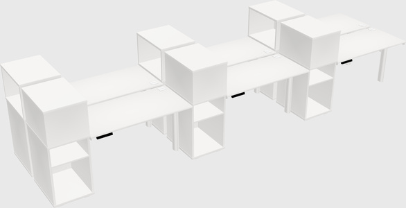 Shared electric desk + cabinet