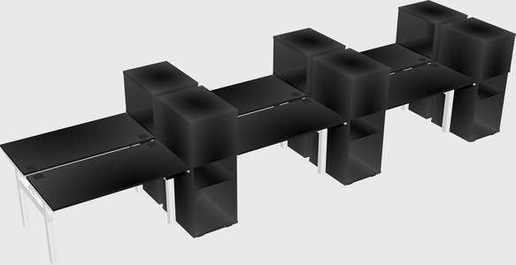 Shared electric desk + cabinet