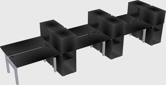 Shared electric desk + cabinet