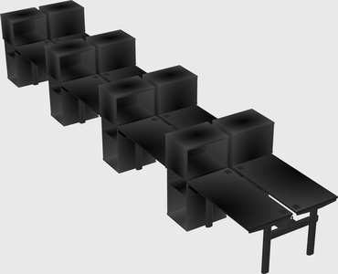 Shared electric desk + cabinet