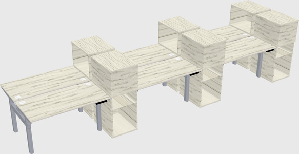Shared electric desk + cabinet