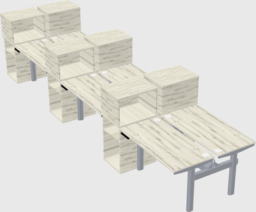 Shared electric desk + cabinet