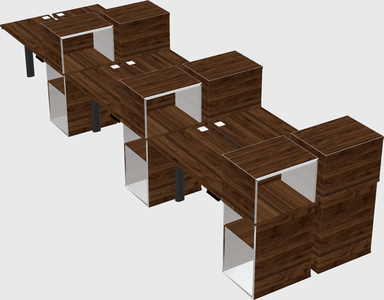 Shared electric desk + cabinet