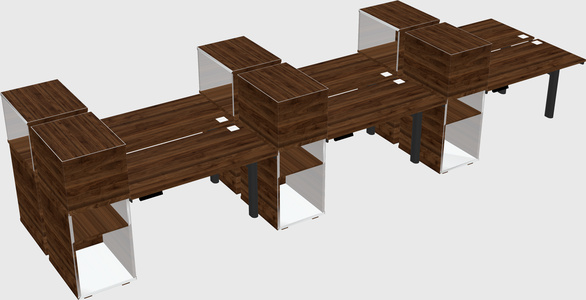 Shared electric desk + cabinet