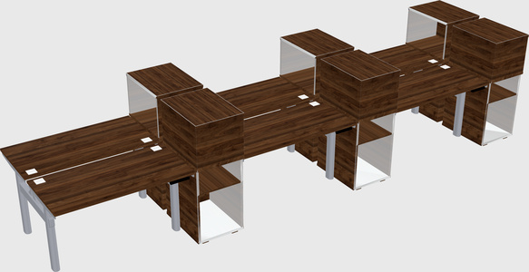 Shared electric desk + cabinet