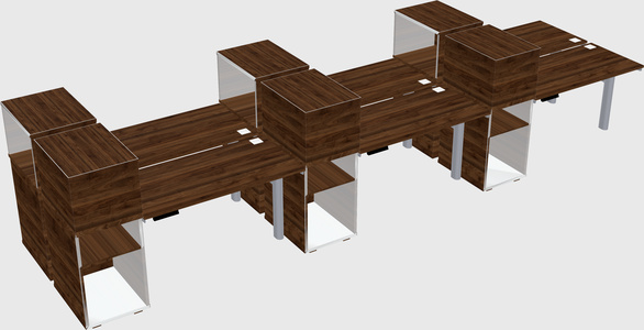 Shared electric desk + cabinet