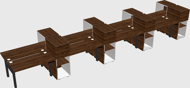Shared electric desk + cabinet