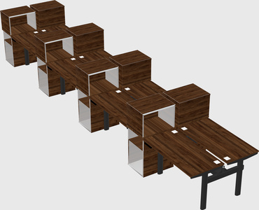 Shared electric desk + cabinet