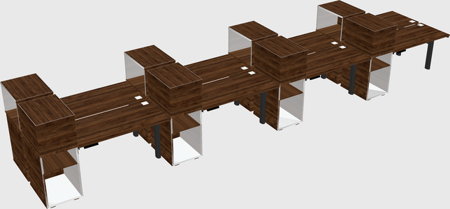 Shared electric desk + cabinet