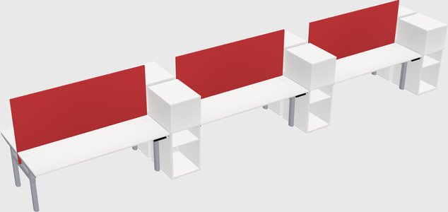 Shared electric desk + cabinet