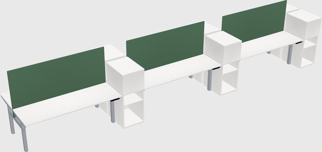 Shared electric desk + cabinet