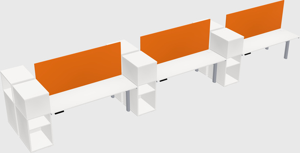 Shared electric desk + cabinet