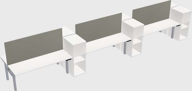 Shared electric desk + cabinet