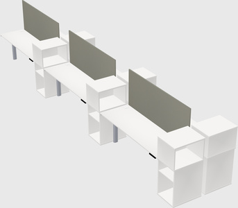 Shared electric desk + cabinet