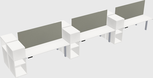 Shared electric desk + cabinet