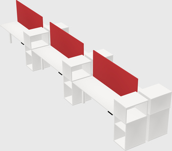 Shared electric desk + cabinet