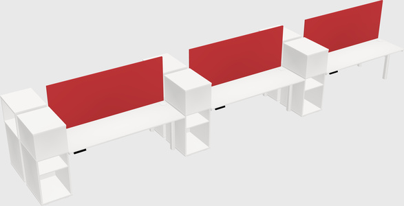 Shared electric desk + cabinet