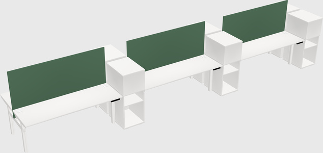 Shared electric desk + cabinet