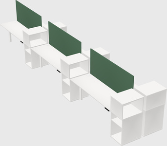 Shared electric desk + cabinet