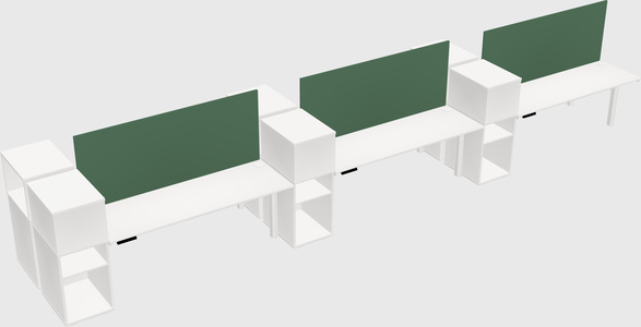 Shared electric desk + cabinet