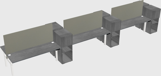 Shared electric desk + cabinet
