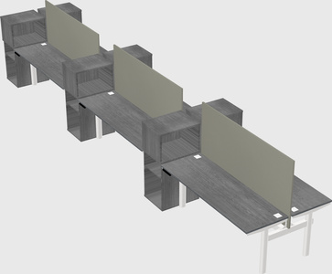 Shared electric desk + cabinet