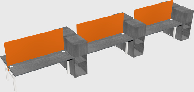 Shared electric desk + cabinet