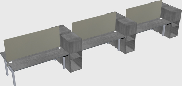Shared electric desk + cabinet
