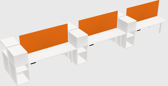 Shared electric desk + cabinet