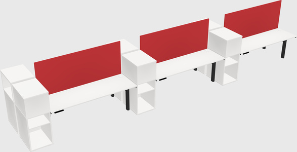 Shared electric desk + cabinet