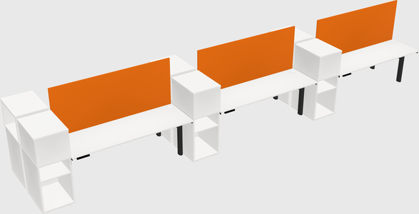 Shared electric desk + cabinet