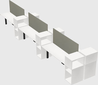 Shared electric desk + cabinet