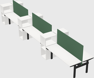 Shared electric desk + cabinet