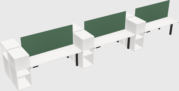 Shared electric desk + cabinet