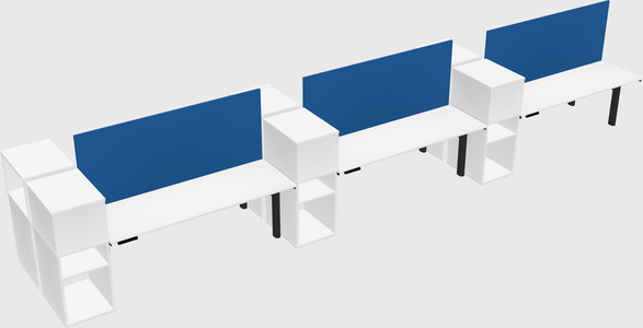 Shared electric desk + cabinet