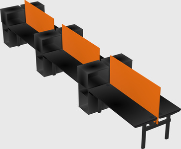 Shared electric desk + cabinet