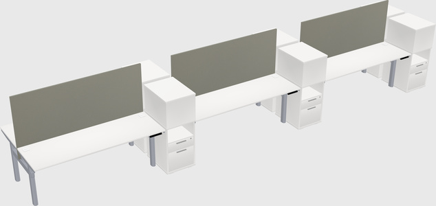 Shared electric desk + cabinet
