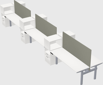 Shared electric desk + cabinet