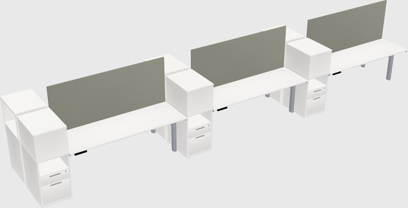Shared electric desk + cabinet